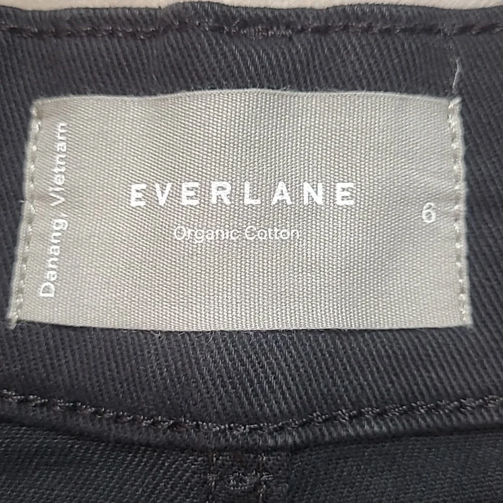 EUC Everlane Jeans Women's sz 6 Black High Rise Wide Leg Crop Pants